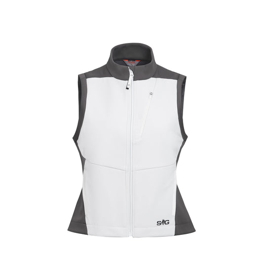 SVG Golf Women's Warm Color-blocked Zipper Stand Collar Sports Vest