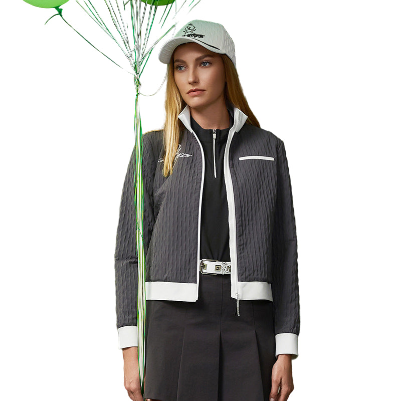 SVG Golf Women's Textured Slim Fit Zip-Up Sport Jacket