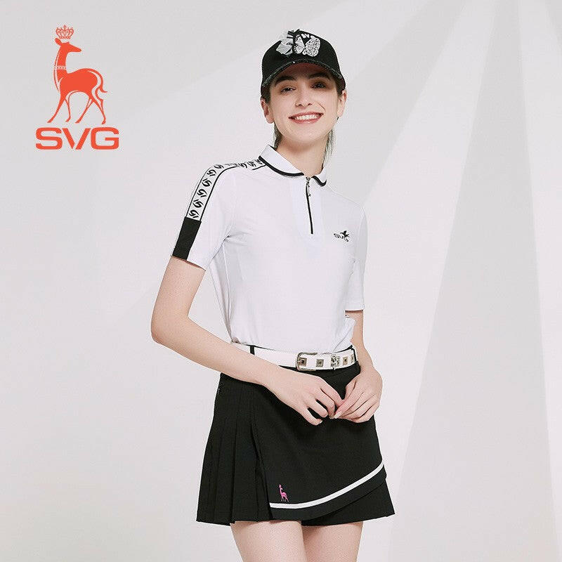 SVG Golf Women's Contrast Stand Collar Polo