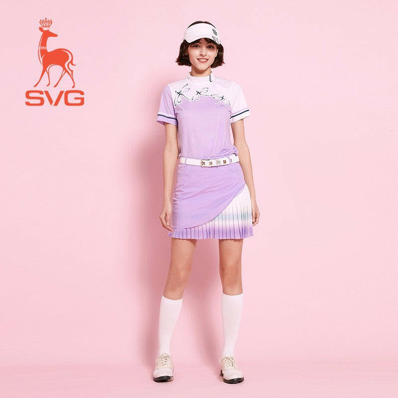 SVG Golf Stand-Up Collar Short Sleeve