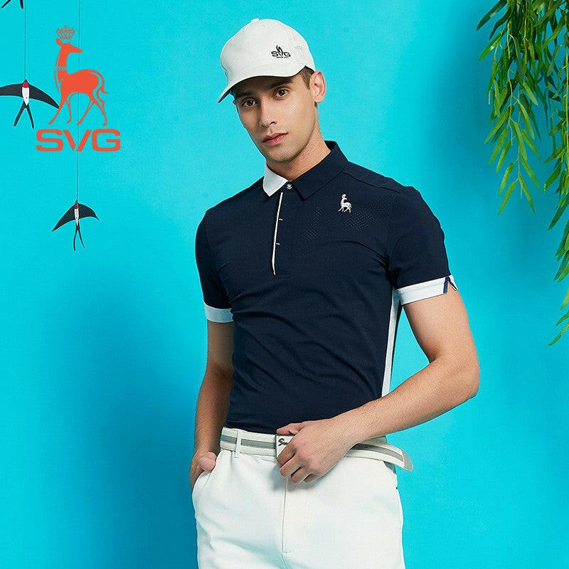 SVG Golf Men's Contrasting Classic Polo