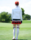 Women's double-sided down jacket, in white or Christmas print.