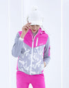 Women's winter cap with plush lining, in white.