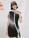SVG Golf Polka Dot Print Dress UV Protection