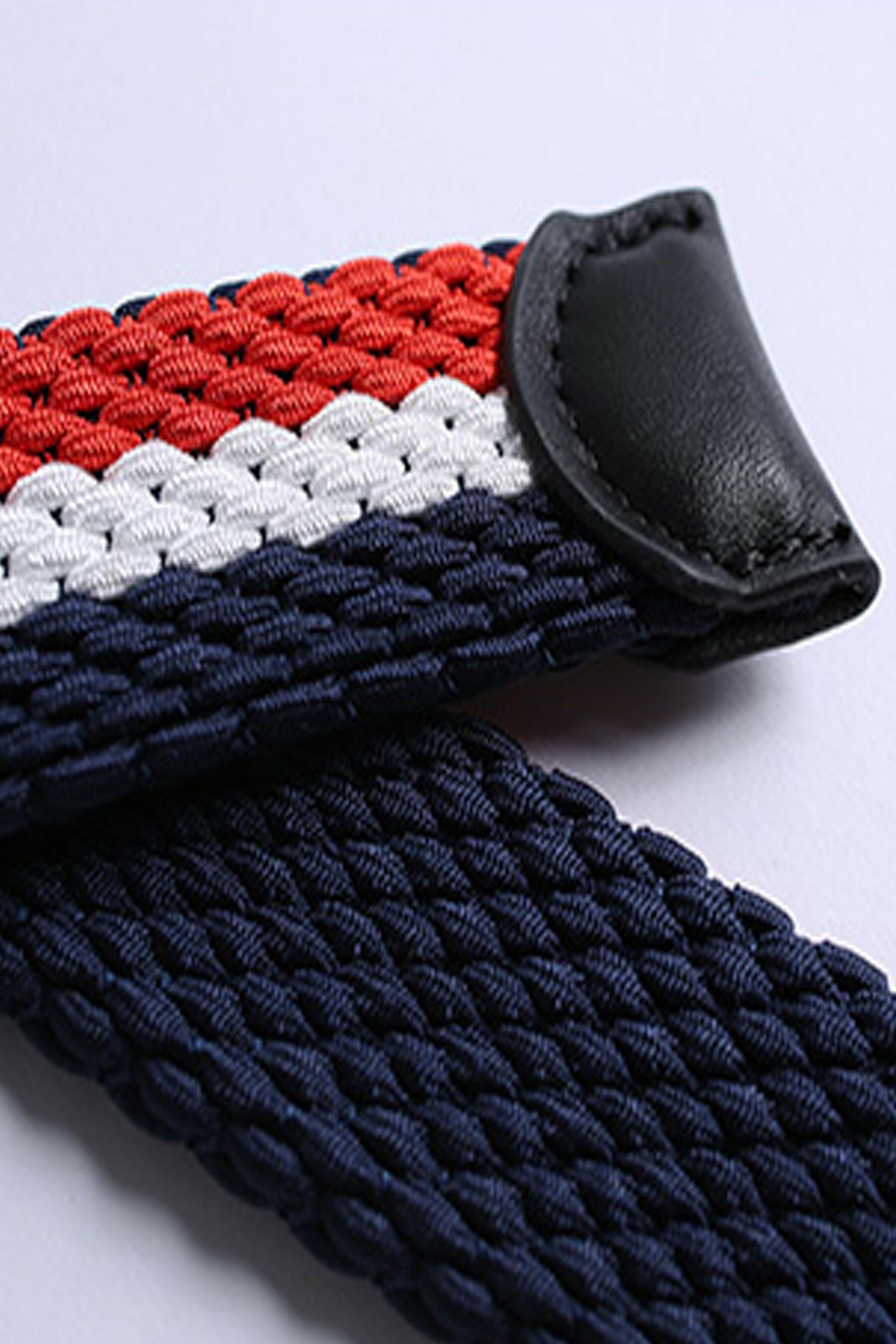 Reversible Tri-Color Braided Belt.