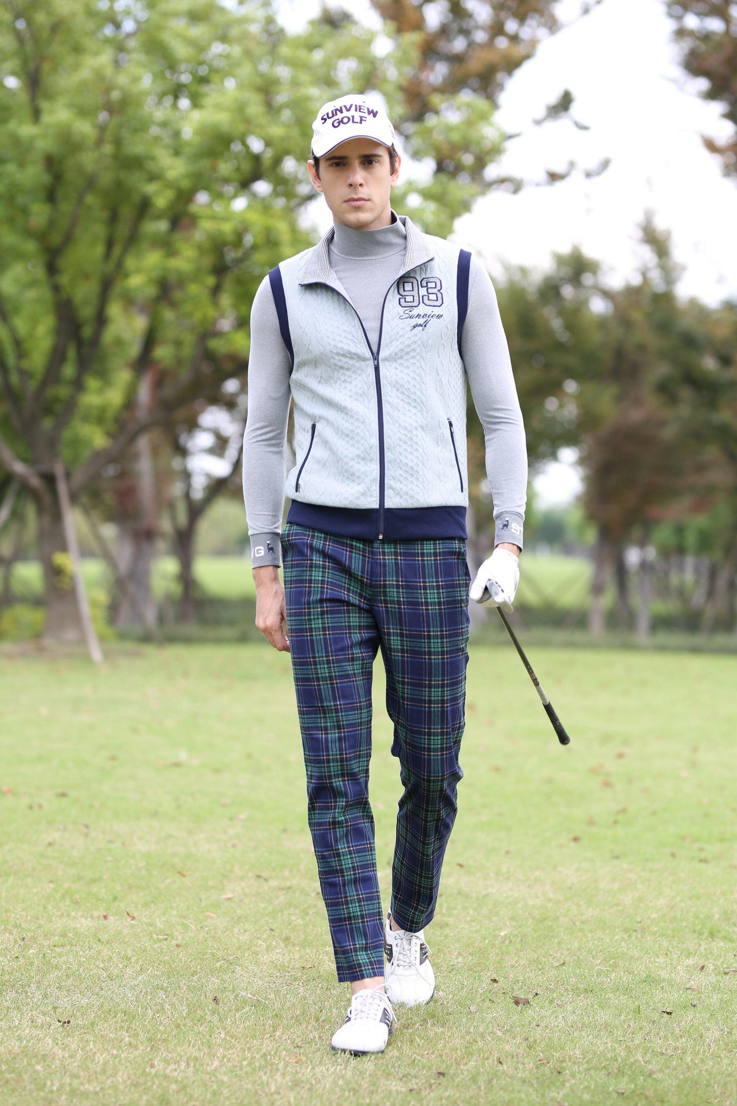 SVG Plaid Straight Pants.