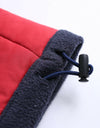 Fleece Neck Warmer, in navy and red color blocking.