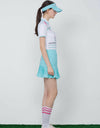 Women's green skirt, with pleated hem.