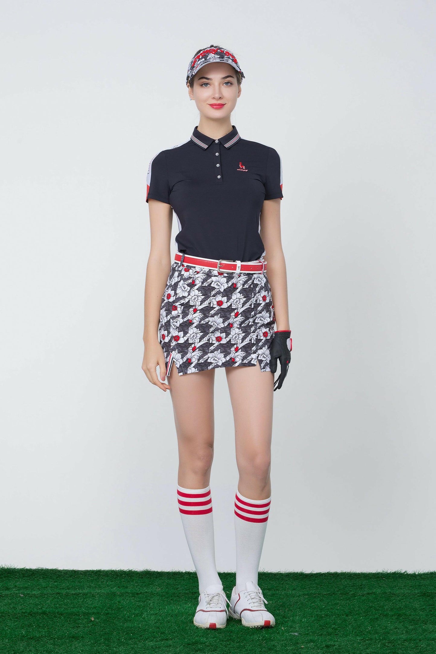 Heidelberg Houndstooth Asymmetric Skirt.