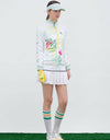 Women's lightweight jacket, in light green tropical print.