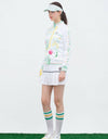 Women's lightweight jacket, in light green tropical print.