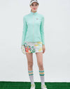 Women's long sleeve jacket, in green.