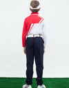 Boy's straight pants, in navy.