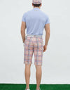 Men's Shorts, in beige, and all-over plaid print