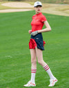 Stand-Up Collar Short Sleeve