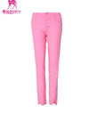 Women's stretchy pants, slim pink, in pink.