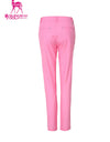 Women's stretchy pants, slim pink, in pink.
