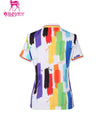 Rainbow Tie-Neck Shirt