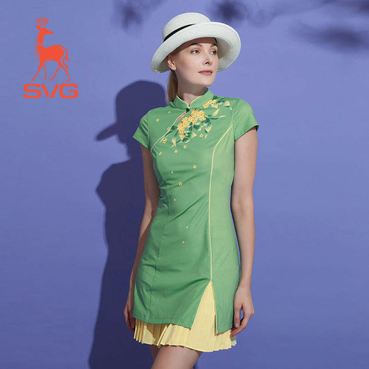 SVG Printed Golf Cheongsam Dress