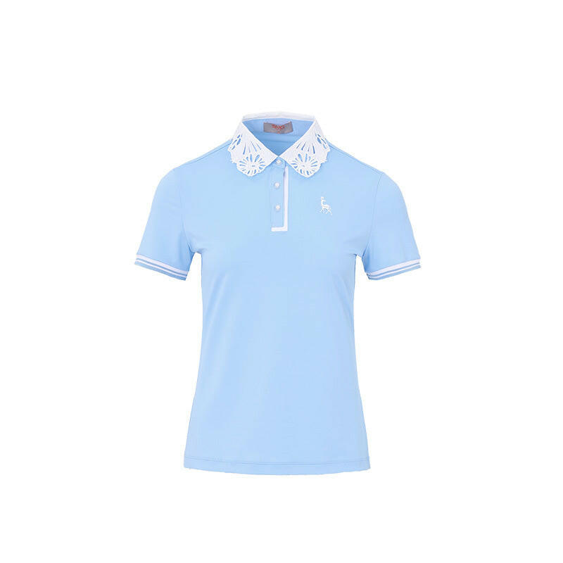 SVG Golf Cutout Embroidered Lapel Polo