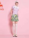 SVG Golf Printed pleated skirt