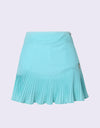 Women's green skirt, with pleated hem.