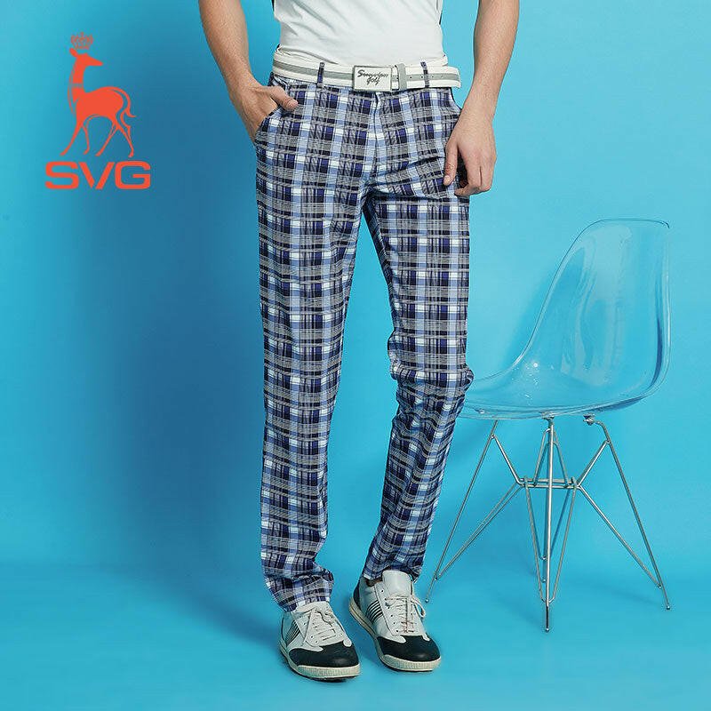 SVG Golf Plaid Print Pants