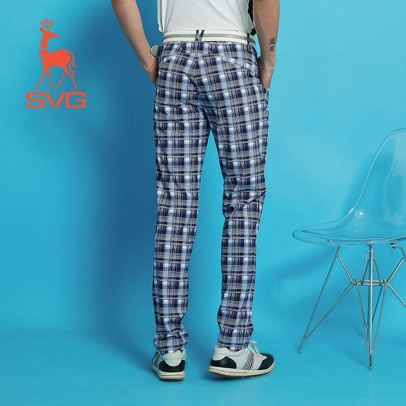 SVG Golf Plaid Print Pants