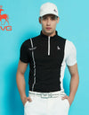 SVG Golf Men's Contrast Stand Collar Polo