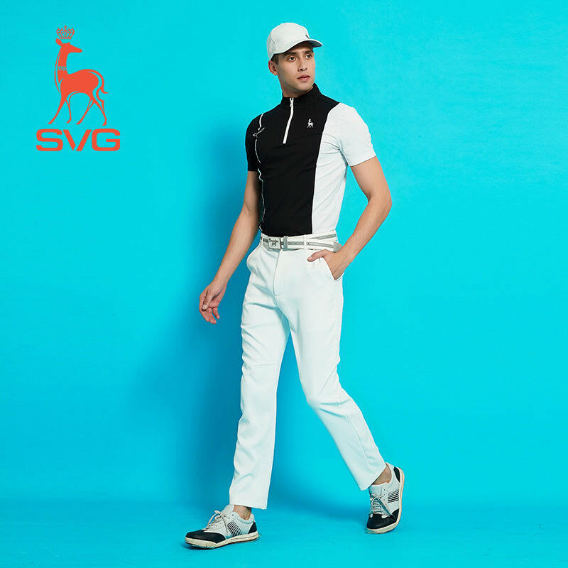 SVG Golf Men's Contrast Stand Collar Polo