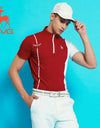 SVG Golf Men's Contrast Stand Collar Polo