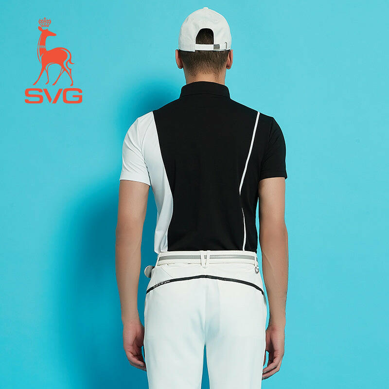 SVG Golf Men's Contrast Stand Collar Polo