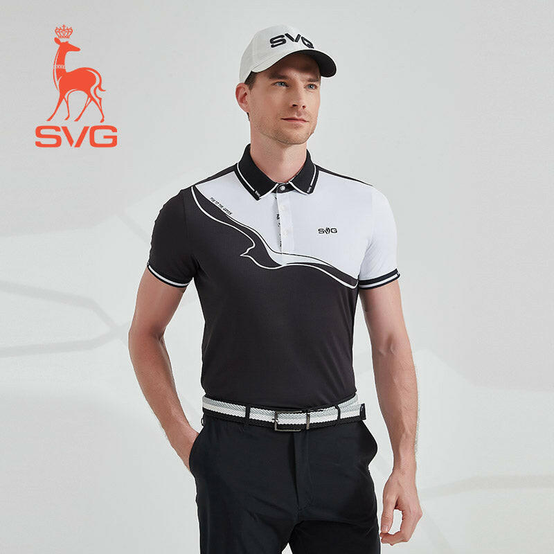 SVG Golf Men's Printed Short-sleeved Polo Shirt