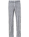 SVG Golf 23 spring new men's Black-and-white plaid printed trousers stretch slim pants sports suit