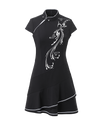 SVG Golf 23 spring and summer new women's black state-of-the-art printed cheongsam skirt ruffled sports dress