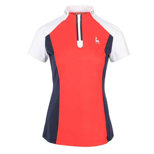 SVG Golf Women's Contrast Short Sleeve T-Shirt Stand Collar