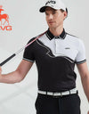 SVG Golf 23 New Spring/Summer Men's monochrome printed short-sleeved T-shirt POLO shirt